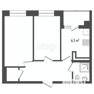 2-к квартира, вторичка, 42м2, 7/19 этаж
