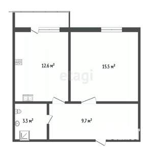 1-к квартира, вторичка, 41м2, 6/14 этаж