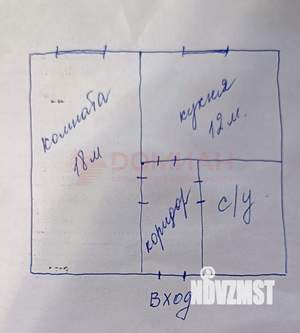 1-к квартира, вторичка, 36м2, 8/9 этаж