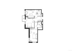 2-к квартира, вторичка, 52м2, 21/25 этаж