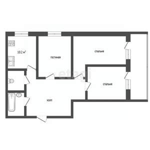 3-к квартира, вторичка, 78м2, 18/26 этаж