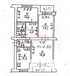 3-к квартира, вторичка, 72м2, 4/5 этаж