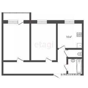 2-к квартира, вторичка, 52м2, 7/10 этаж
