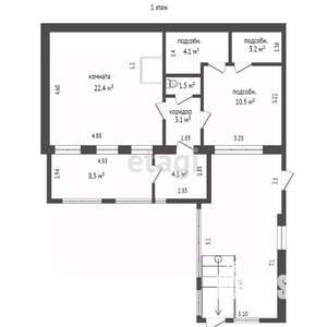 3-к квартира, вторичка, 84м2, 1/1 этаж