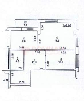 2-к квартира, вторичка, 60м2, 9/24 этаж