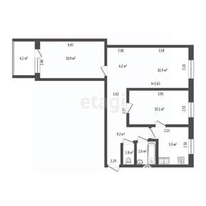 3-к квартира, вторичка, 56м2, 2/5 этаж