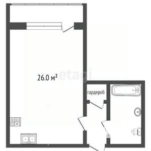 Студия квартира, вторичка, 26м2, 4/18 этаж