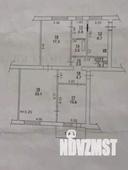 3-к квартира, вторичка, 80м2, 3/4 этаж