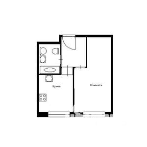 1-к квартира, вторичка, 36м2, 1/10 этаж