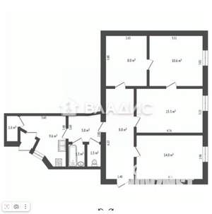 3-к квартира, вторичка, 78м2, 1/3 этаж