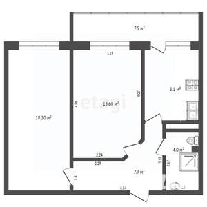 2-к квартира, вторичка, 63м2, 14/24 этаж