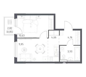 1-к квартира, вторичка, 34м2, 14/17 этаж