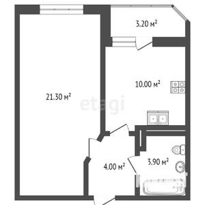 1-к квартира, вторичка, 31м2, 1/5 этаж