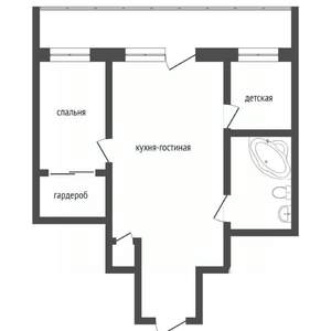 3-к квартира, вторичка, 66м2, 5/5 этаж