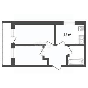 2-к квартира, вторичка, 44м2, 2/9 этаж