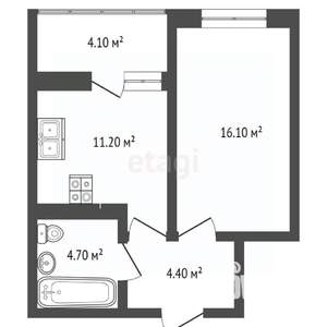 1-к квартира, вторичка, 39м2, 17/18 этаж
