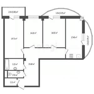 3-к квартира, вторичка, 120м2, 6/12 этаж