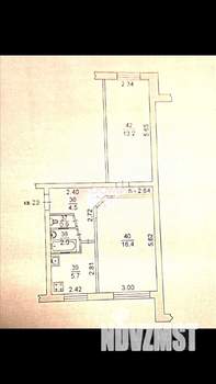 2-к квартира, вторичка, 44м2, 1/5 этаж