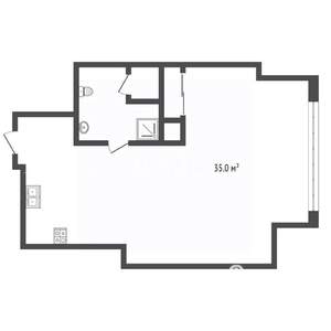 Студия квартира, вторичка, 35м2, 6/8 этаж