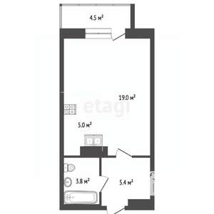 Студия квартира, вторичка, 34м2, 4/18 этаж