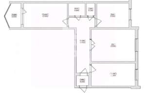 3-к квартира, вторичка, 70м2, 1/9 этаж