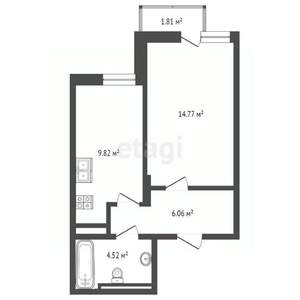 1-к квартира, вторичка, 37м2, 14/28 этаж