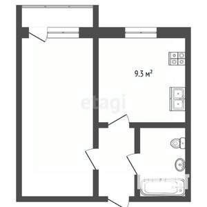 1-к квартира, вторичка, 38м2, 3/10 этаж