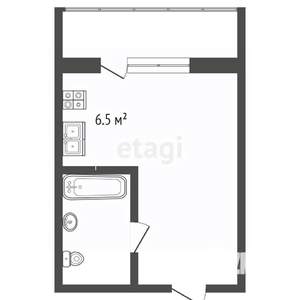 Студия квартира, вторичка, 21м2, 3/3 этаж