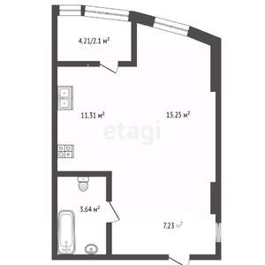 1-к квартира, вторичка, 40м2, 8/27 этаж