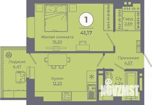 1-к квартира, вторичка, 41м2, 23/24 этаж