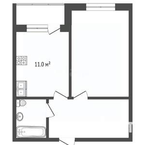 1-к квартира, вторичка, 35м2, 11/12 этаж