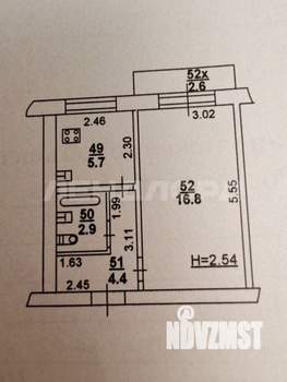 1-к квартира, вторичка, 30м2, 2/5 этаж