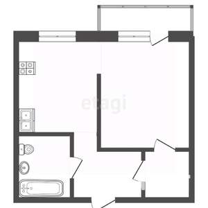1-к квартира, вторичка, 38м2, 1/9 этаж