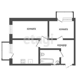 2-к квартира, вторичка, 44м2, 3/5 этаж