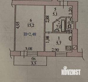 1-к квартира, вторичка, 35м2, 7/9 этаж