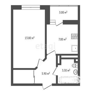 1-к квартира, вторичка, 32м2, 3/23 этаж