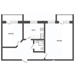 2-к квартира, вторичка, 59м2, 4/6 этаж