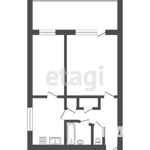 2-к квартира, вторичка, 56м2, 1/9 этаж