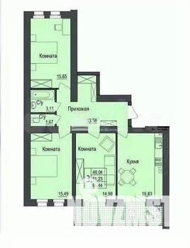 3-к квартира, вторичка, 88м2, 11/14 этаж