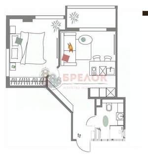 2-к квартира, вторичка, 47м2, 5/12 этаж