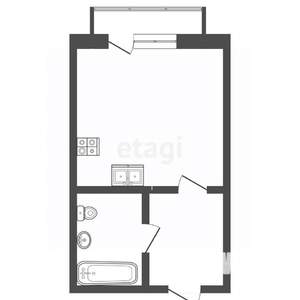 Студия квартира, вторичка, 31м2, 15/17 этаж