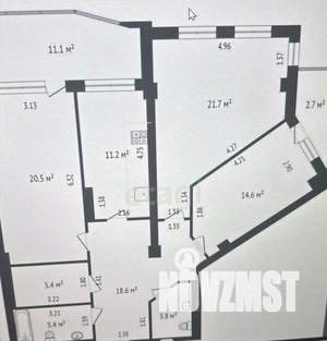 3-к квартира, вторичка, 112м2, 12/15 этаж